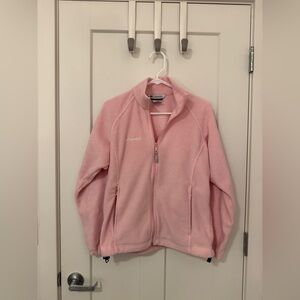 Columbia Pink Fuzzy Full-Zip Jacket – Women’s Small